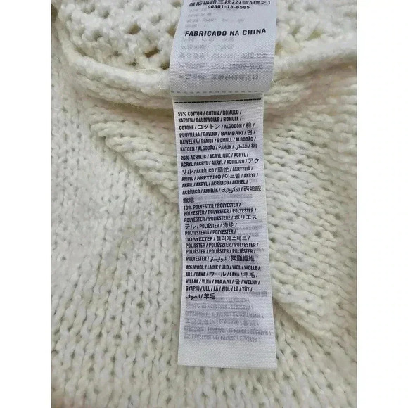 Hollister Women's Large White Knit Sweater - Picture 5 of 8